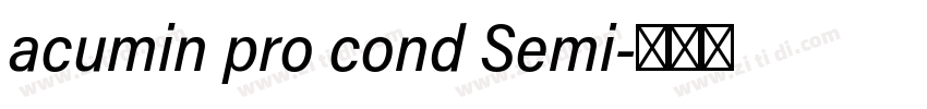 acumin pro cond Semi字体转换 acumin pro cond Semi字体转换